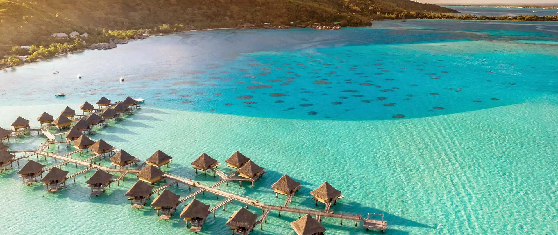 Bora Bora overwater villas lagoon